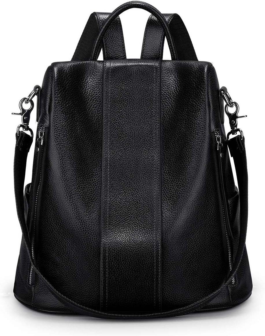 S-ZONE Leather Backpack Purses for Women Antitheft Rucksack Shoulder Bag Medium...