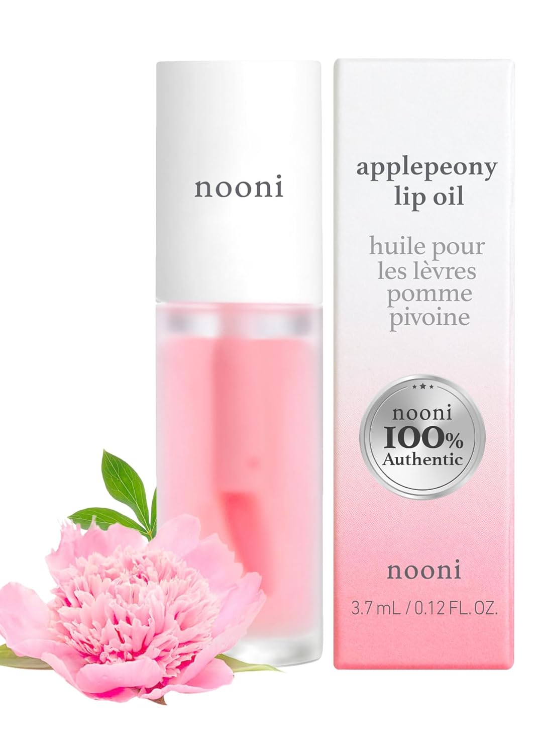 NOONI Korean Lip Oil - Applepeony | Lip Stain, Korean Lip Tint, Long-Lasting, Mo...