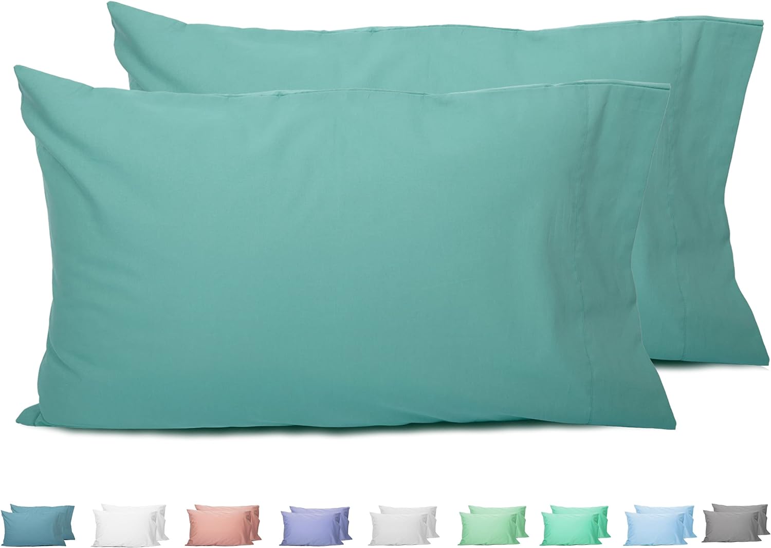 Sunflower King Pillowcases, Special Set of 2, 100% Cotton King Pillow Cases, Aff...