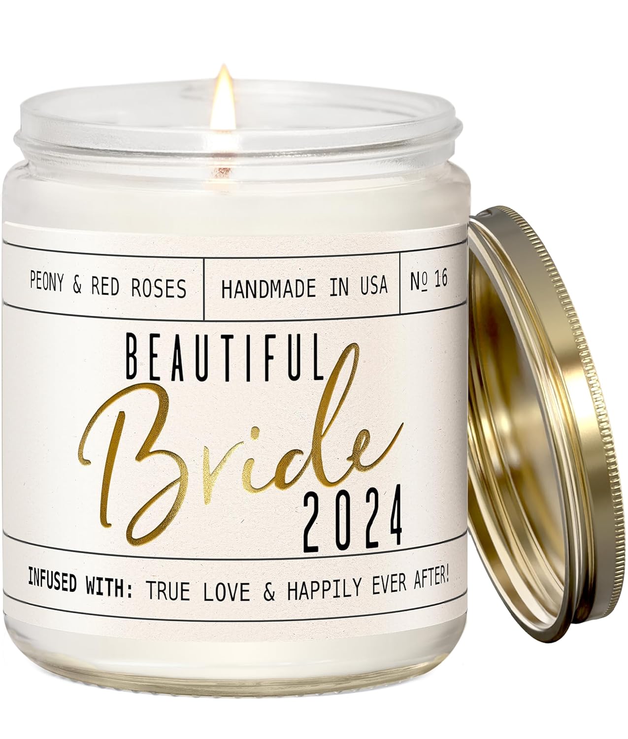Bridal Shower Gifts, Bride Gifts for Bride to Be - 'Beautiful Bride 2024' Soy We...