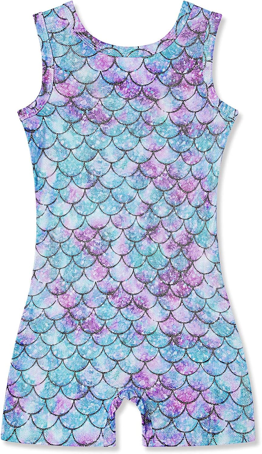 uideazone Gymnastics Leotard for Girls Biketards Sparkly Tank Ballet Unitard wit...