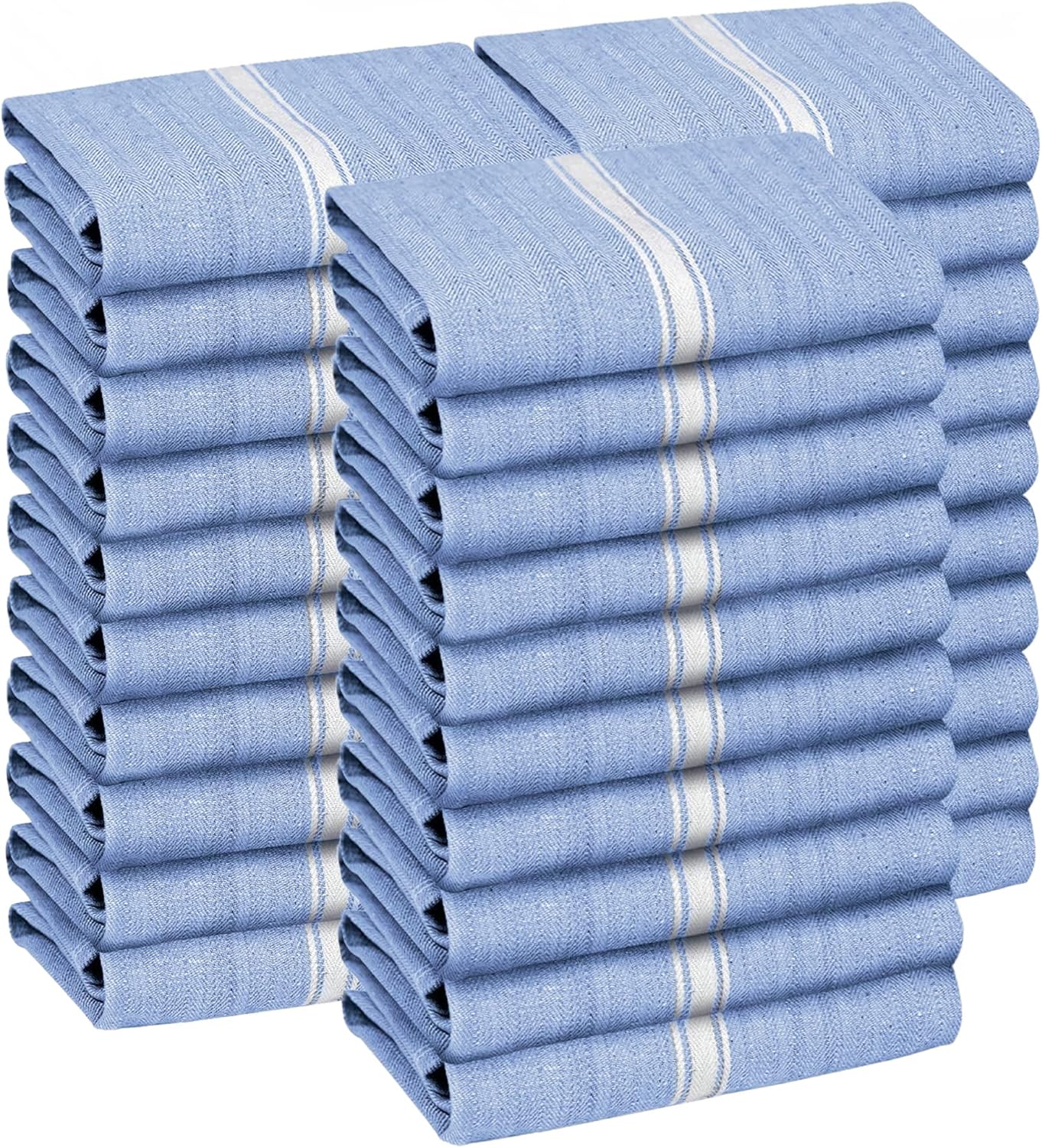 Zeppoli Classic Dish Towels - 30 Pack - 14" by 25" - 100% Cotton Kitchen Towels...