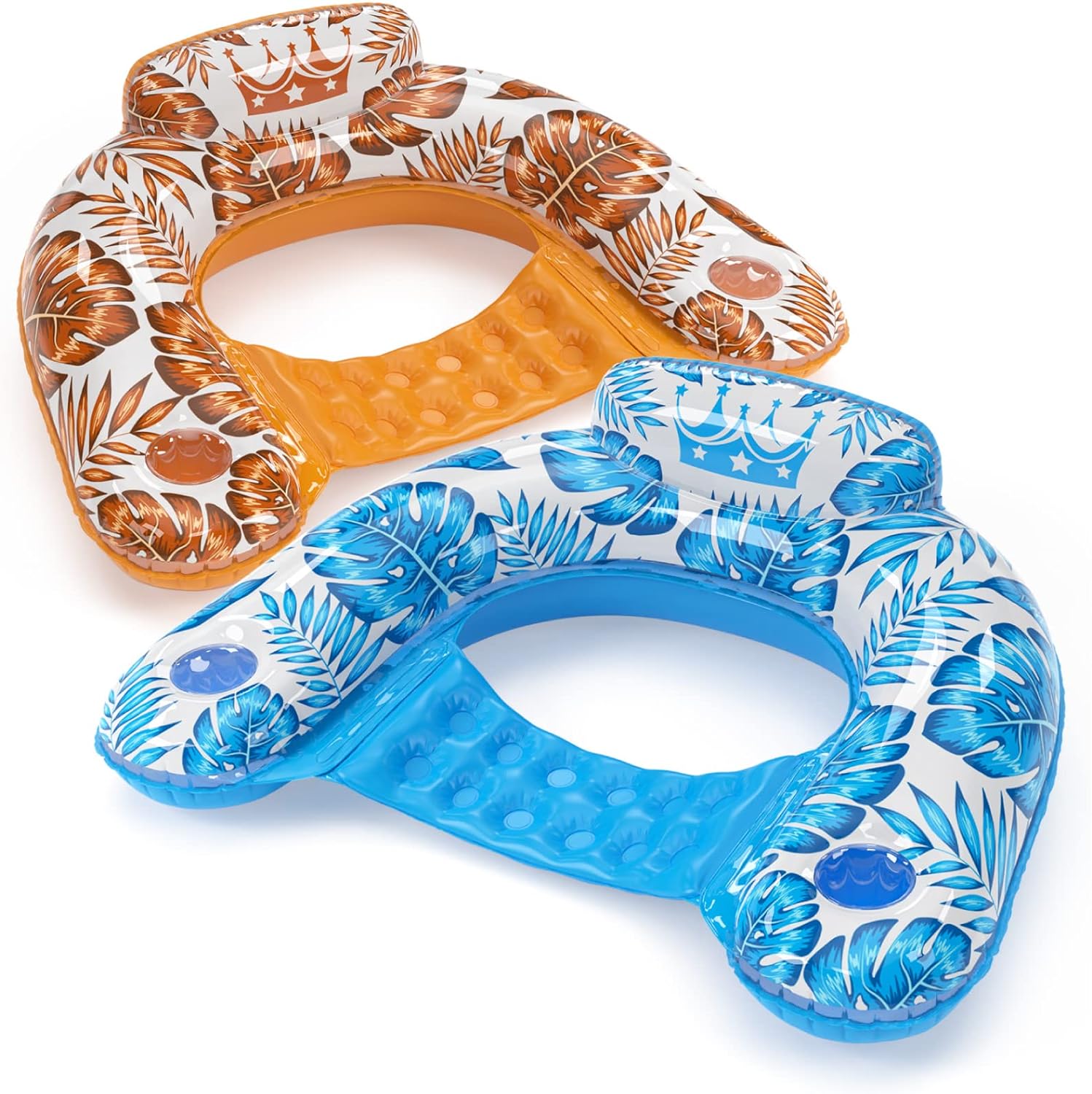 Jasonwell Inflatable Pool Float Chair - 2 Pack Floating Pool Chair Lounge Floats...