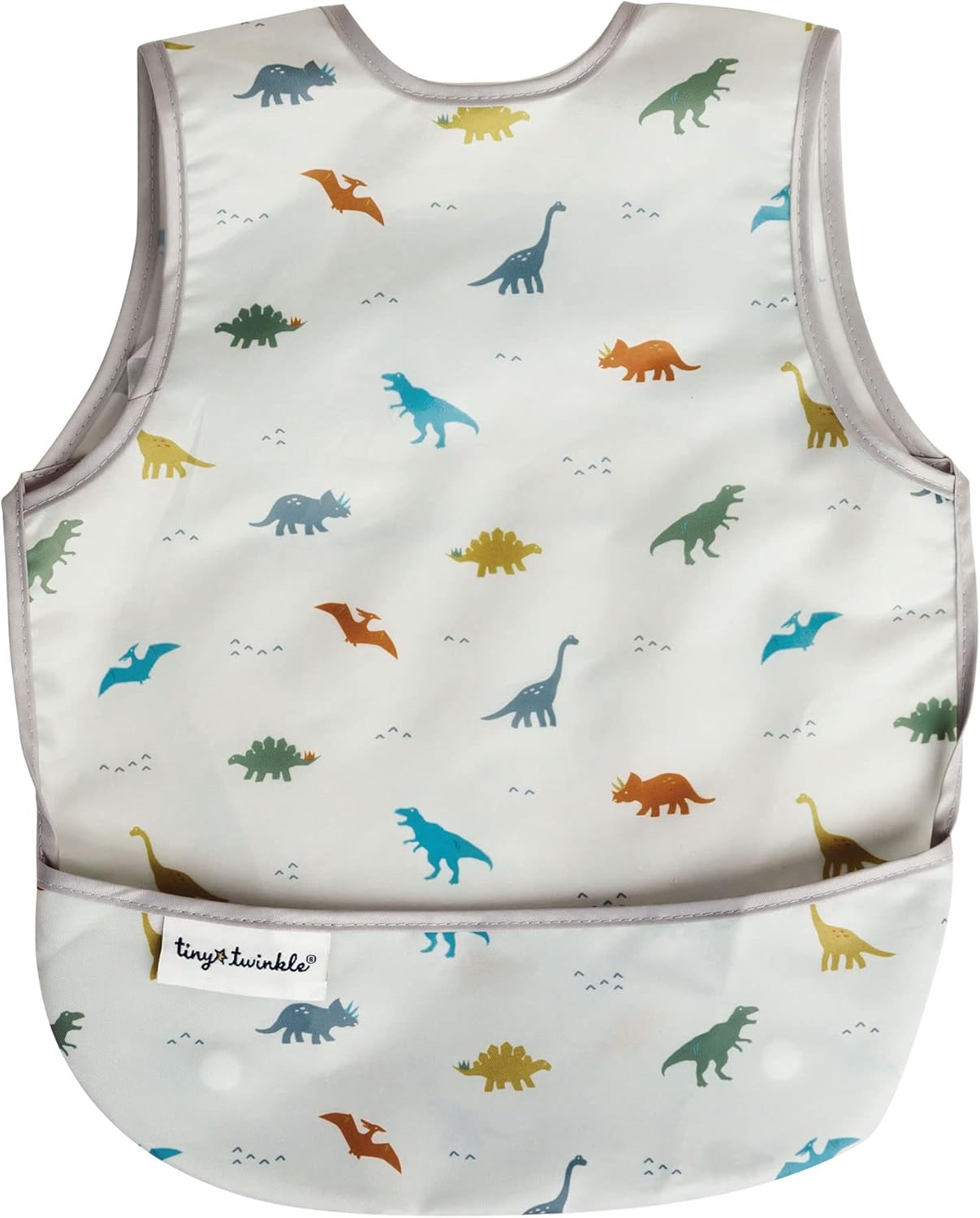 Tiny Twinkle Mess Proof Baby Bib - Waterproof Toddler and Baby Apron Bib - Machi...