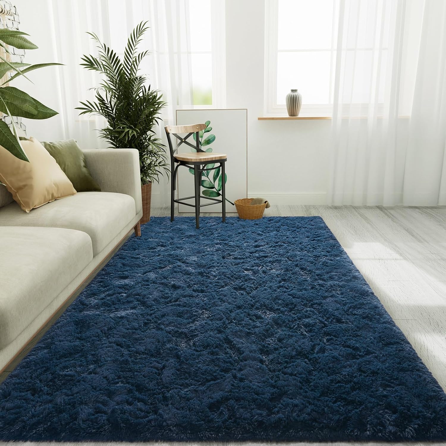 LOCHAS Ultra Soft Indoor Modern Area Rugs Fluffy Living Room Carpets for Childre...