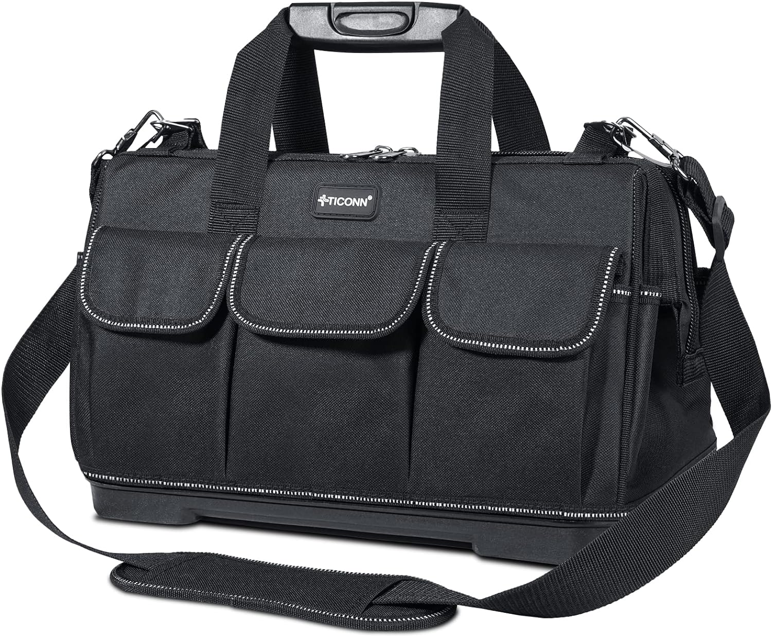 TICONN 16in Tool Bag, High-Quality Tool Bag with Waterproof Molded Bottom, Speci...