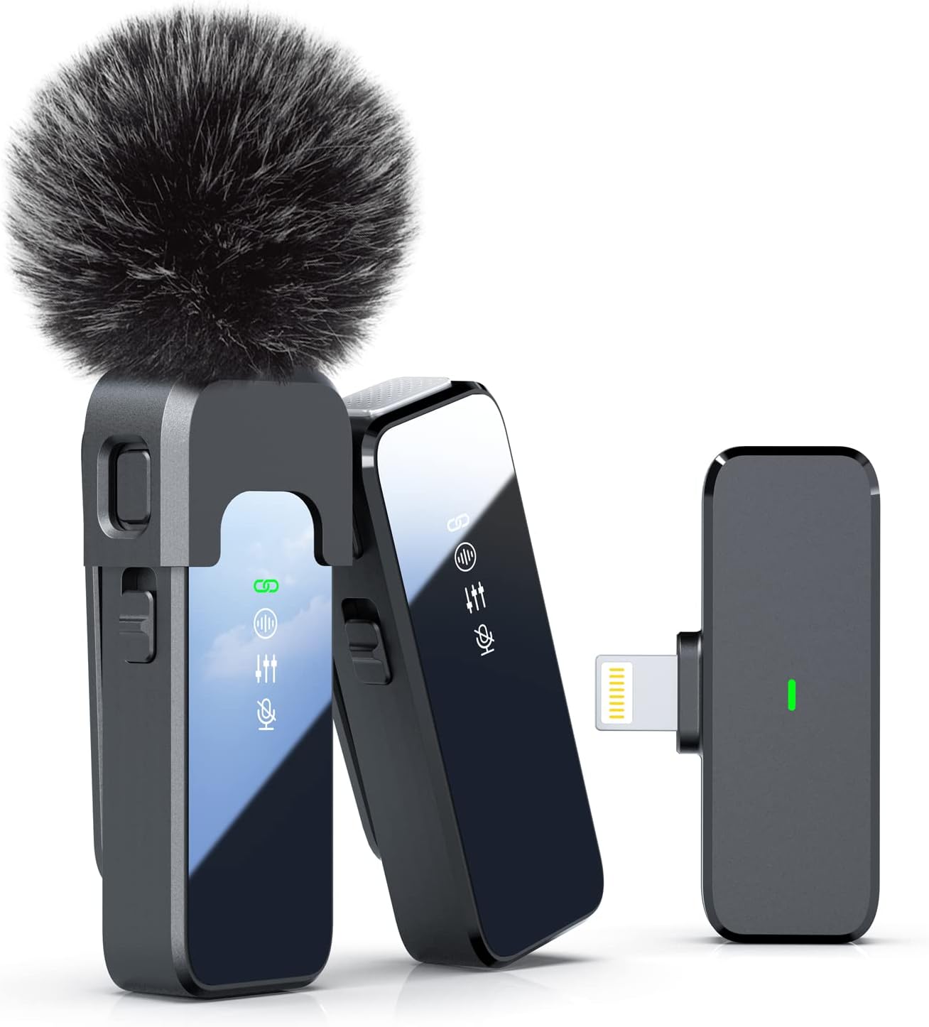 Wireless Lavalier Microphone for iPhone with Noise Cancellation, 100ft Transmiss...