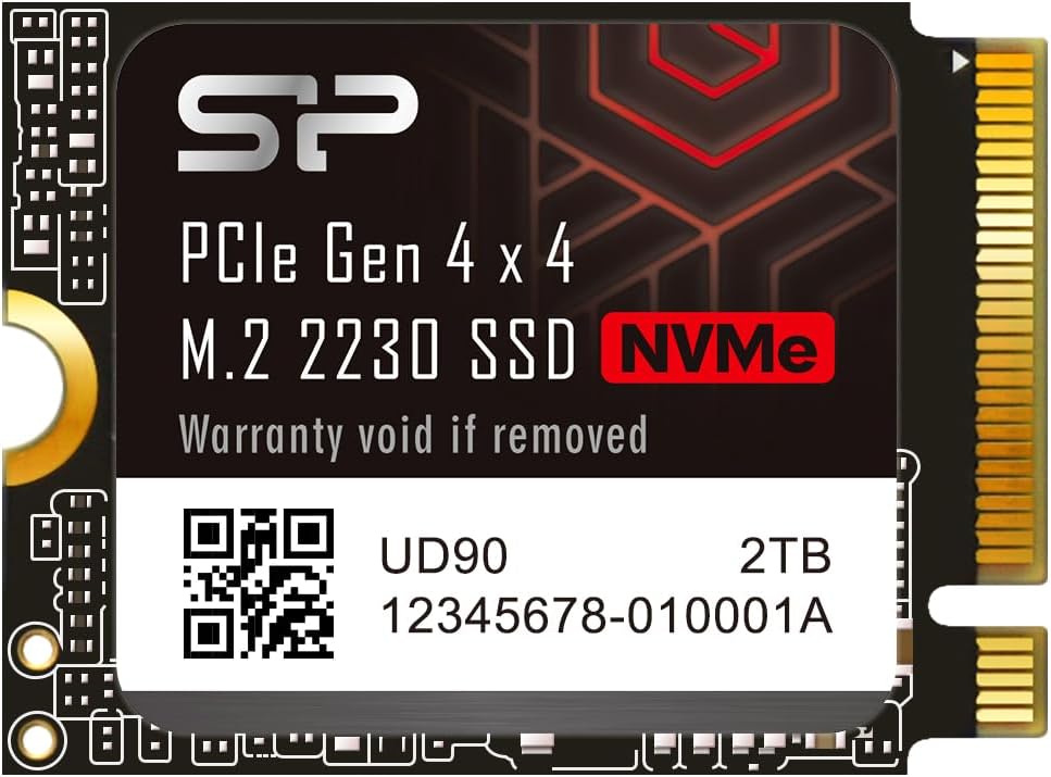 Silicon Power 2TB UD90 2230 NVMe 4.0 Gen4 PCIe M.2 SSD R/W up to 5,000/3,200MB/s...