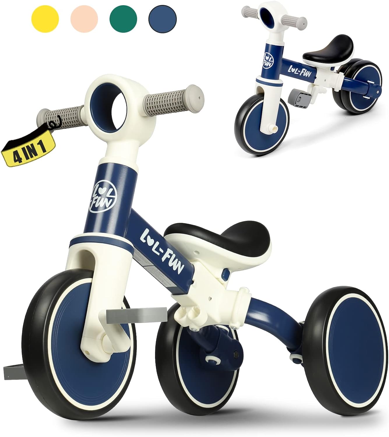 LOL-FUN Baby Balance Bike, Special Baby Toy for 1-2 Year Old Boys & Girls, Innov...