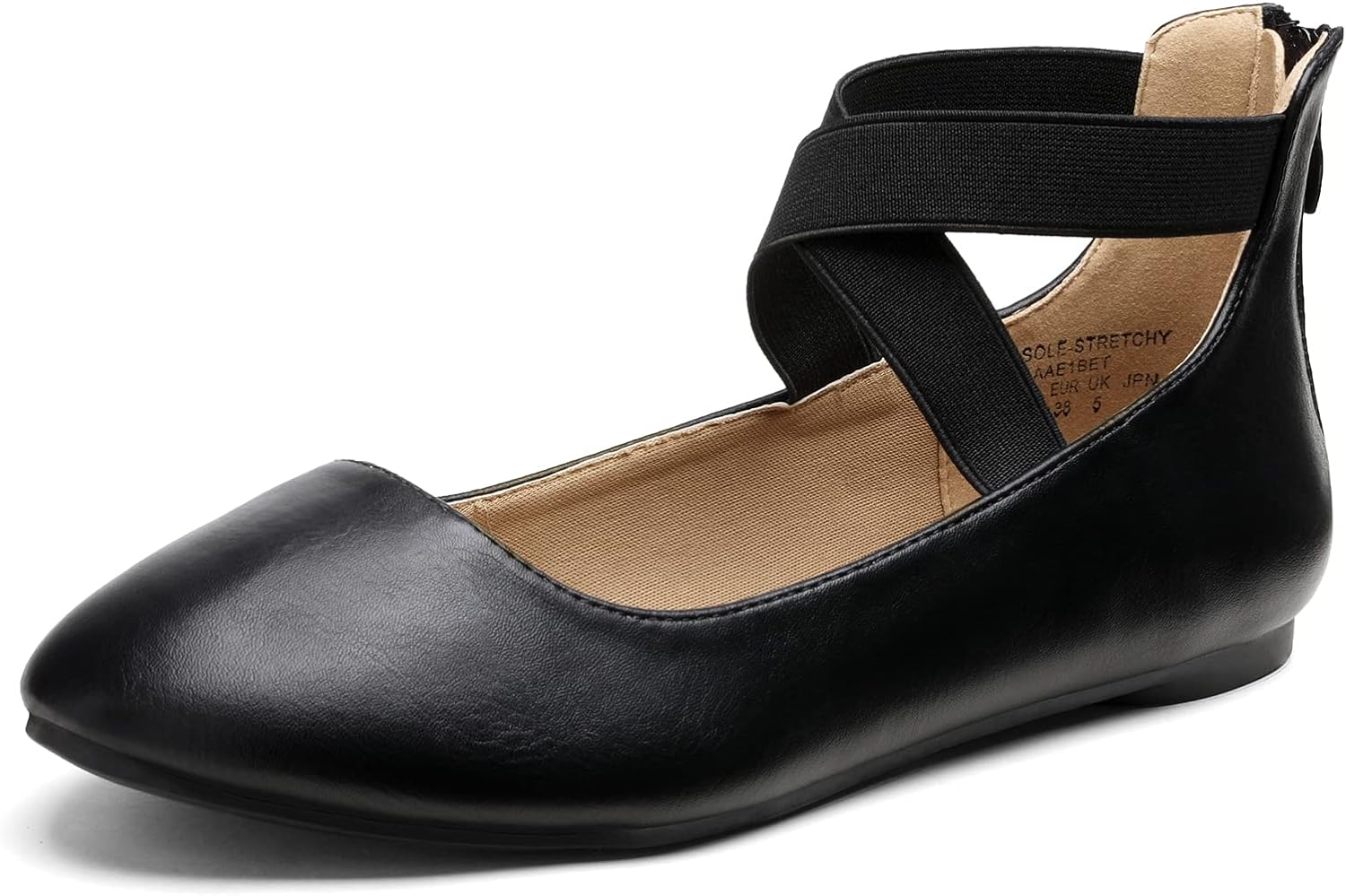 DREAM PAIRS Women's Shoes, Comfortable Fashion Flats, Special Elastic Ankle Stra...