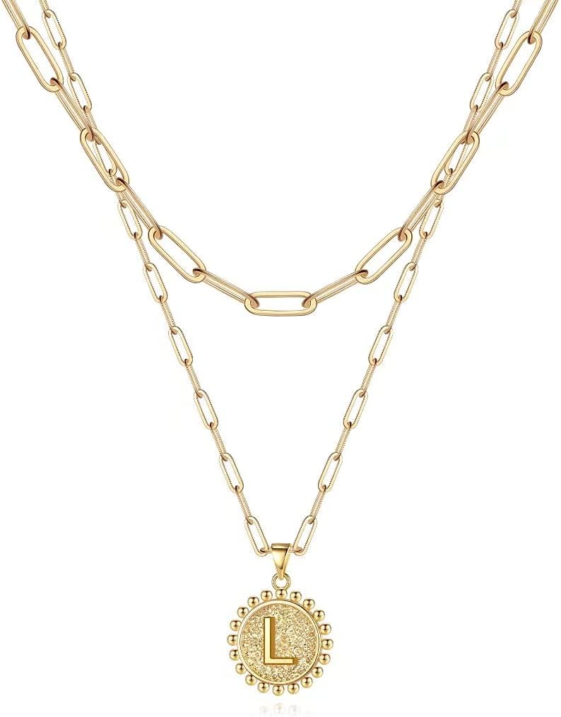 Ursteel Layered Necklaces, Unique Gold Plated Necklace for Women, Special Layeri...
