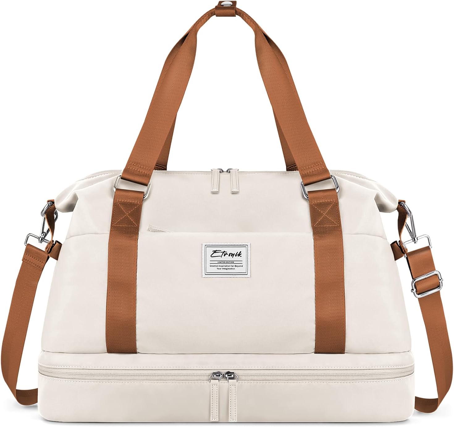 ETRONIK Weekender Bags for Women, Gym Bag with Shoes Compartment & Wet Pocket, T...