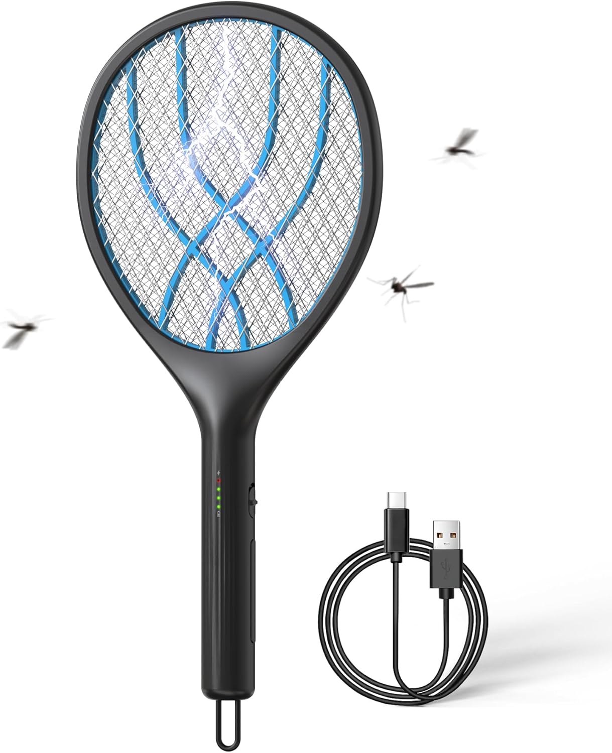 VEGREM Fly Zapper, 4000V Fly Killer, Battery Level Indicator, USB Type-C Electri...