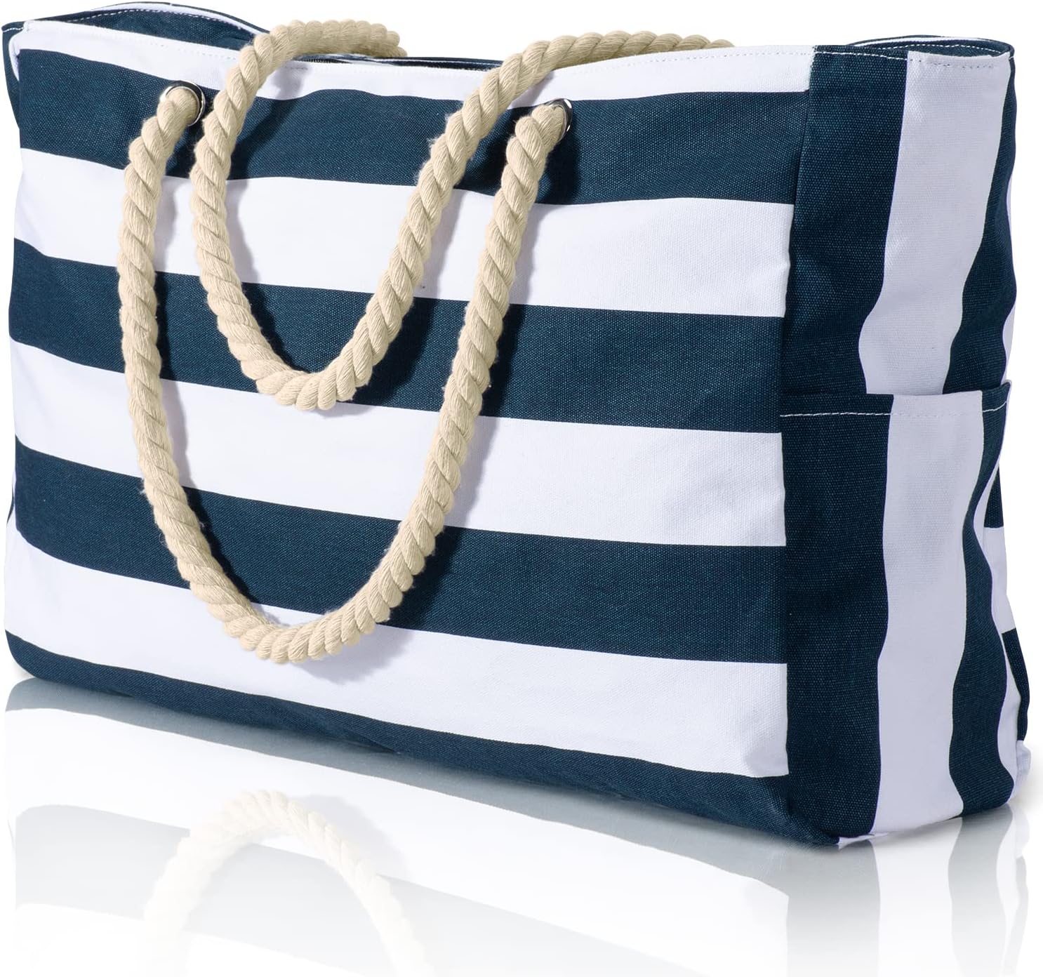 Becokan Beach Bags, Special Large Waterproof Beach Tote Bag, Innovative Zipper B...