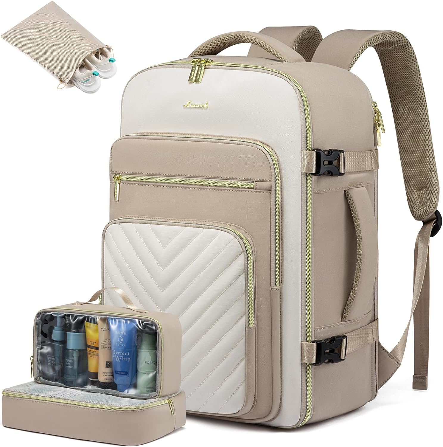 LOVEVOOK Large Travel Backpack for Women, Carry On Bag Backpack Flight Approved,...