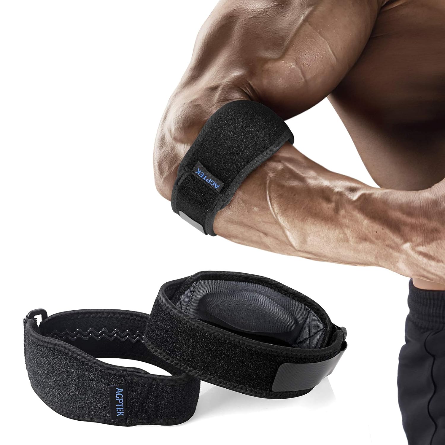 AGPTEK Elbow Brace for Tendonitis and Tennis Elbow 2 Pack, Tennis Golfers Elbow...