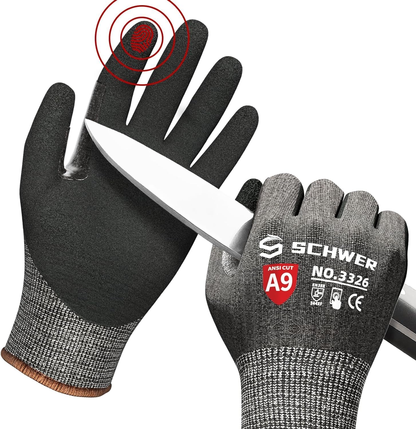 Schwer ProGuard Highest Level Cut Resistant Work Gloves PR3326 for Extreme Prote...