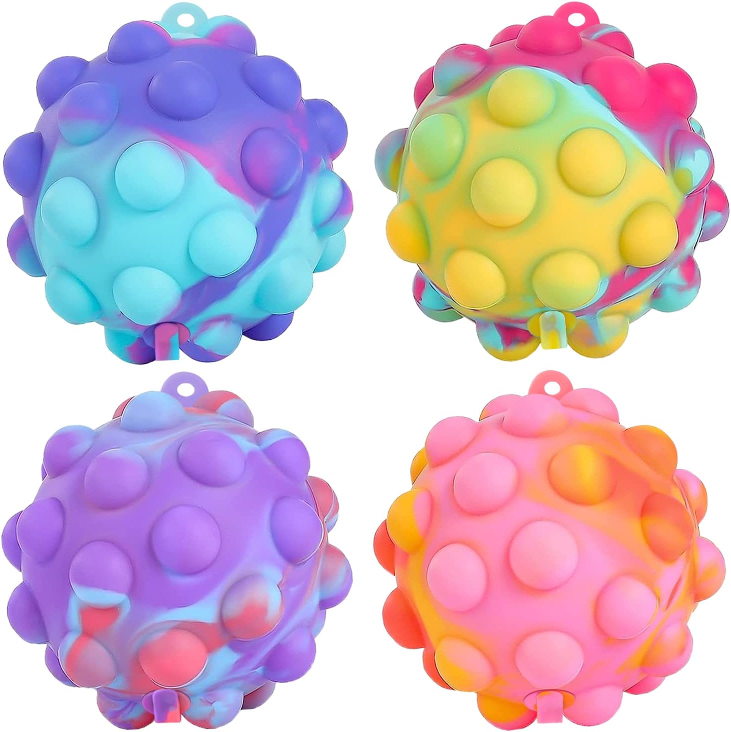 Pop Fidget Toys Its Ball Toy 4 PCS 3D Stress Balls It Pop Fidgets Pack Party Fav...