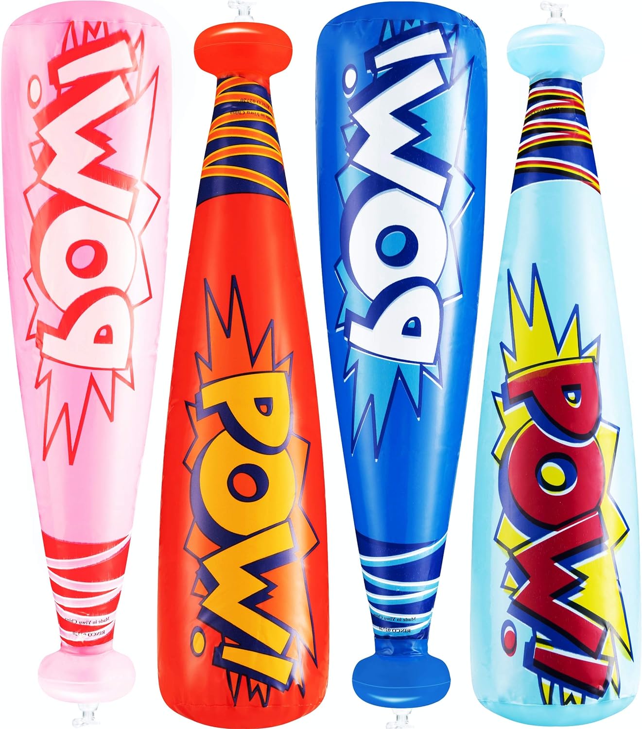 Pow Inflatable Baseball Bat - (Pack of 12) Oversized 20 Inch Inflatable Toy Bat,...