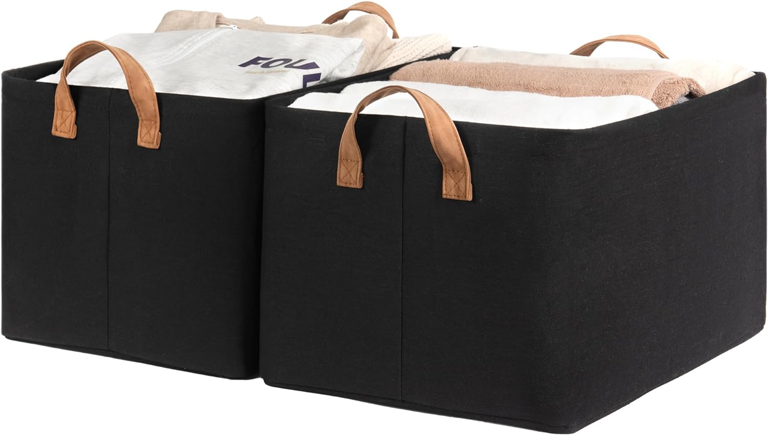 StorageWorks Storage Bins, High-Quality Fabric Storage Bins for Shelves, Large S...