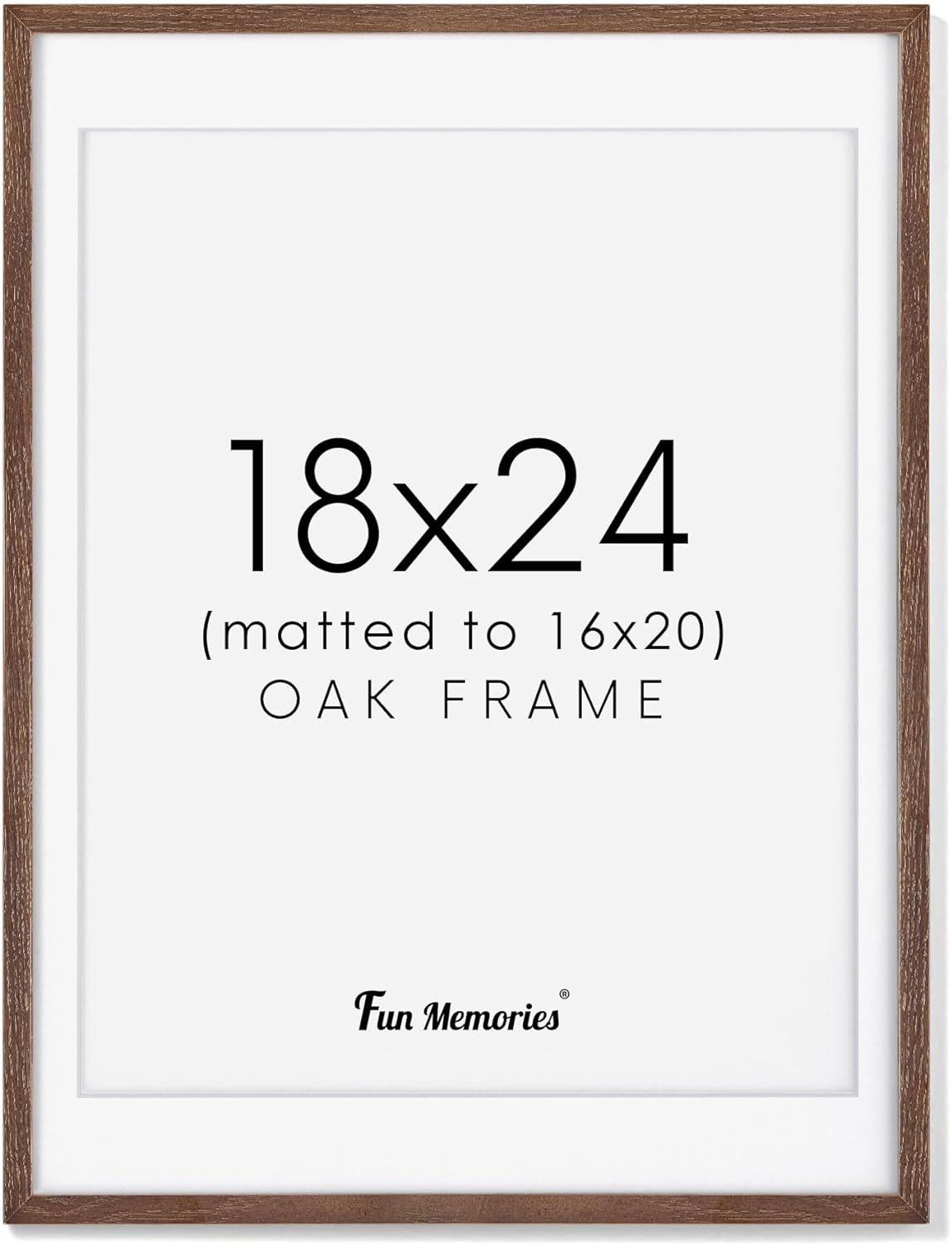 18x24 Picture Frame, Solid Oak Wood Frame 18 x 24, 18"x24" Poster Frame for Wall...