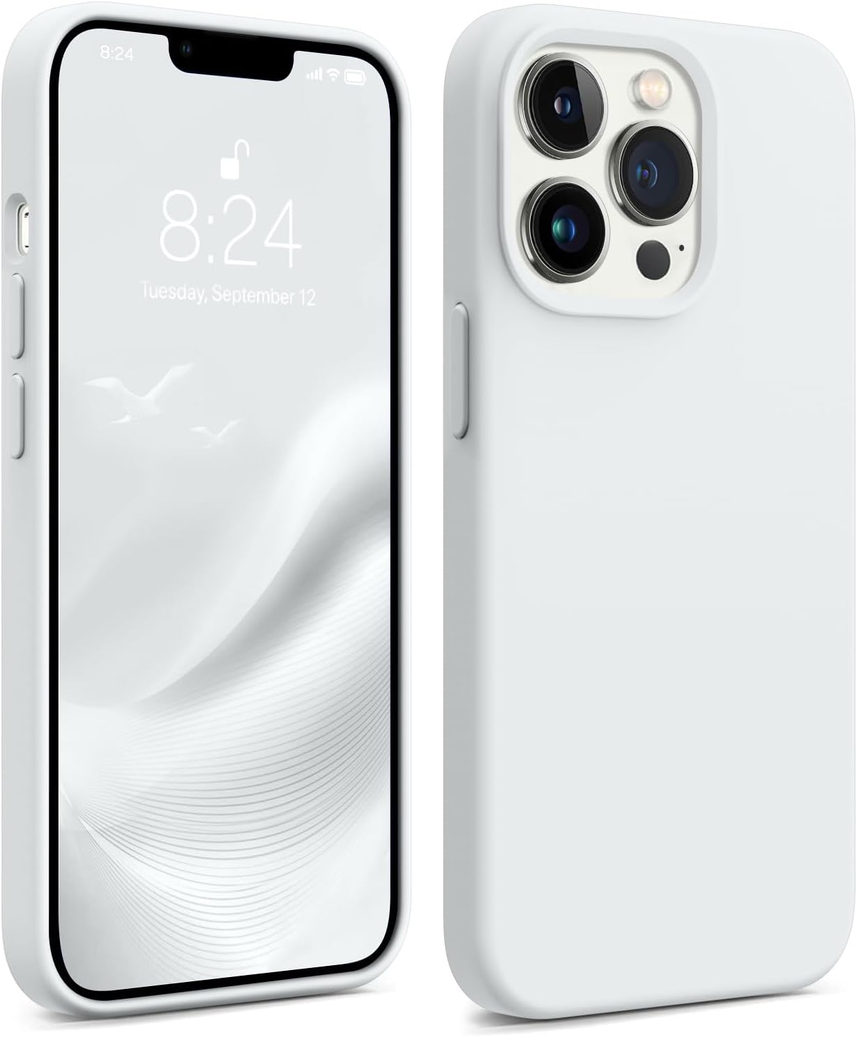AOTESIER Shockproof Designed for iPhone 13 Pro Case, Liquid Silicone Phone Case...