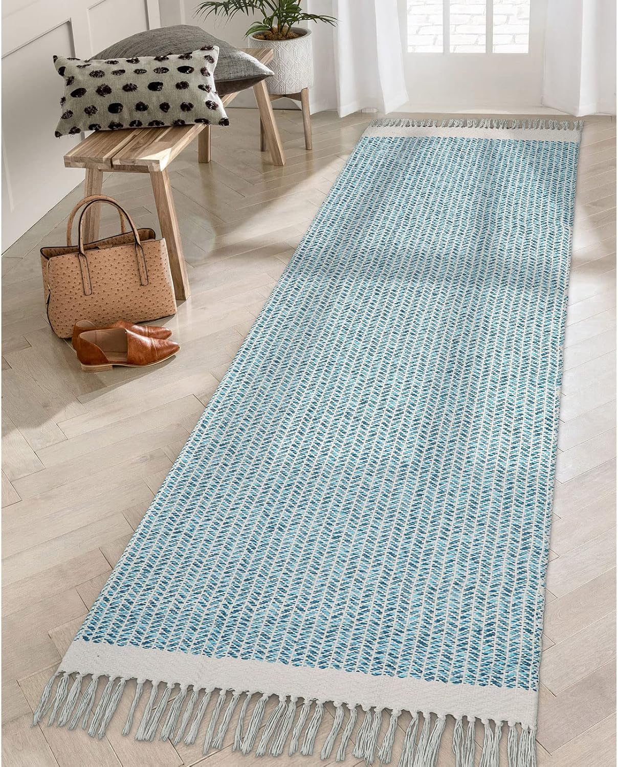 Lahome Boho Kitchen Runner Rug, 2'6''x8 Runners for Hallways Lightweight Bathroo...
