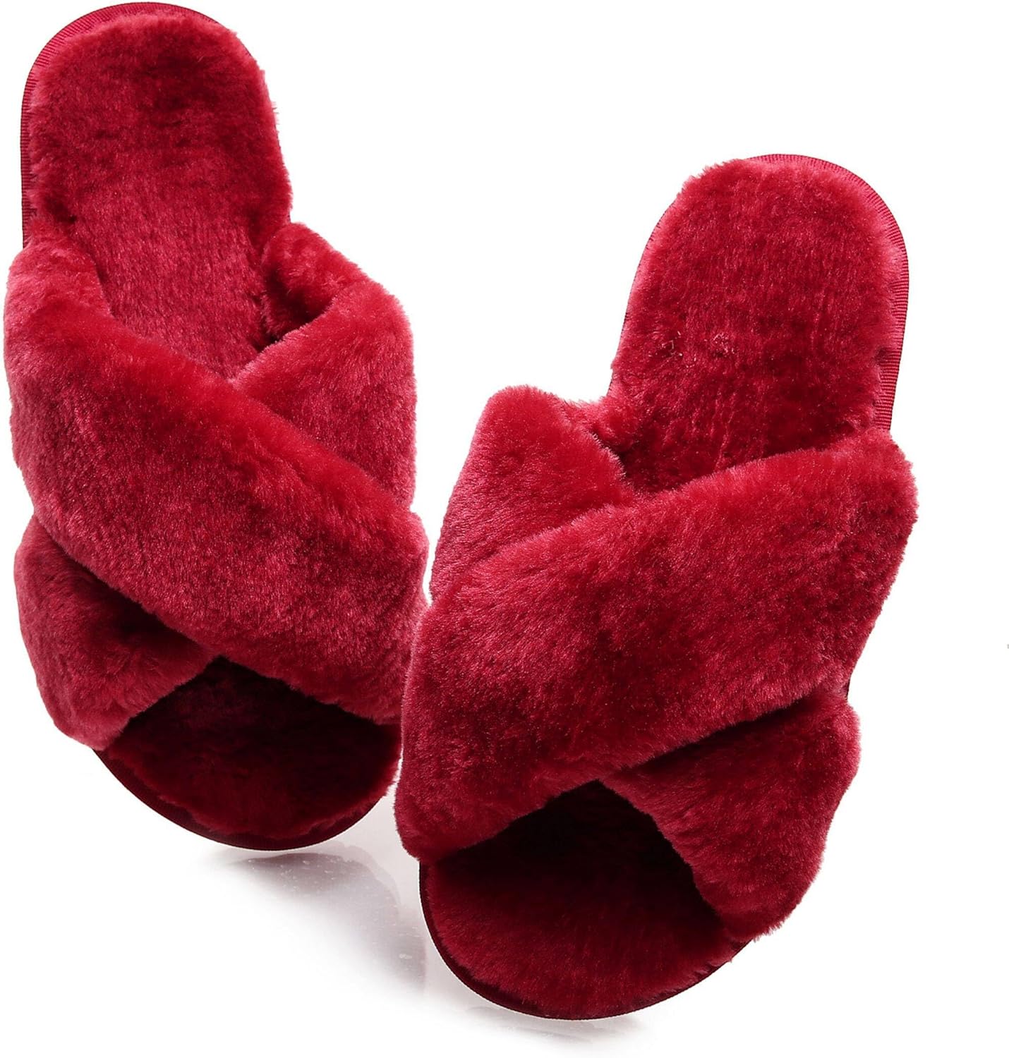 Crazy Lady Women's Slippers, Special Fuzzy Fluffy House Shoes, Innovative Plush...