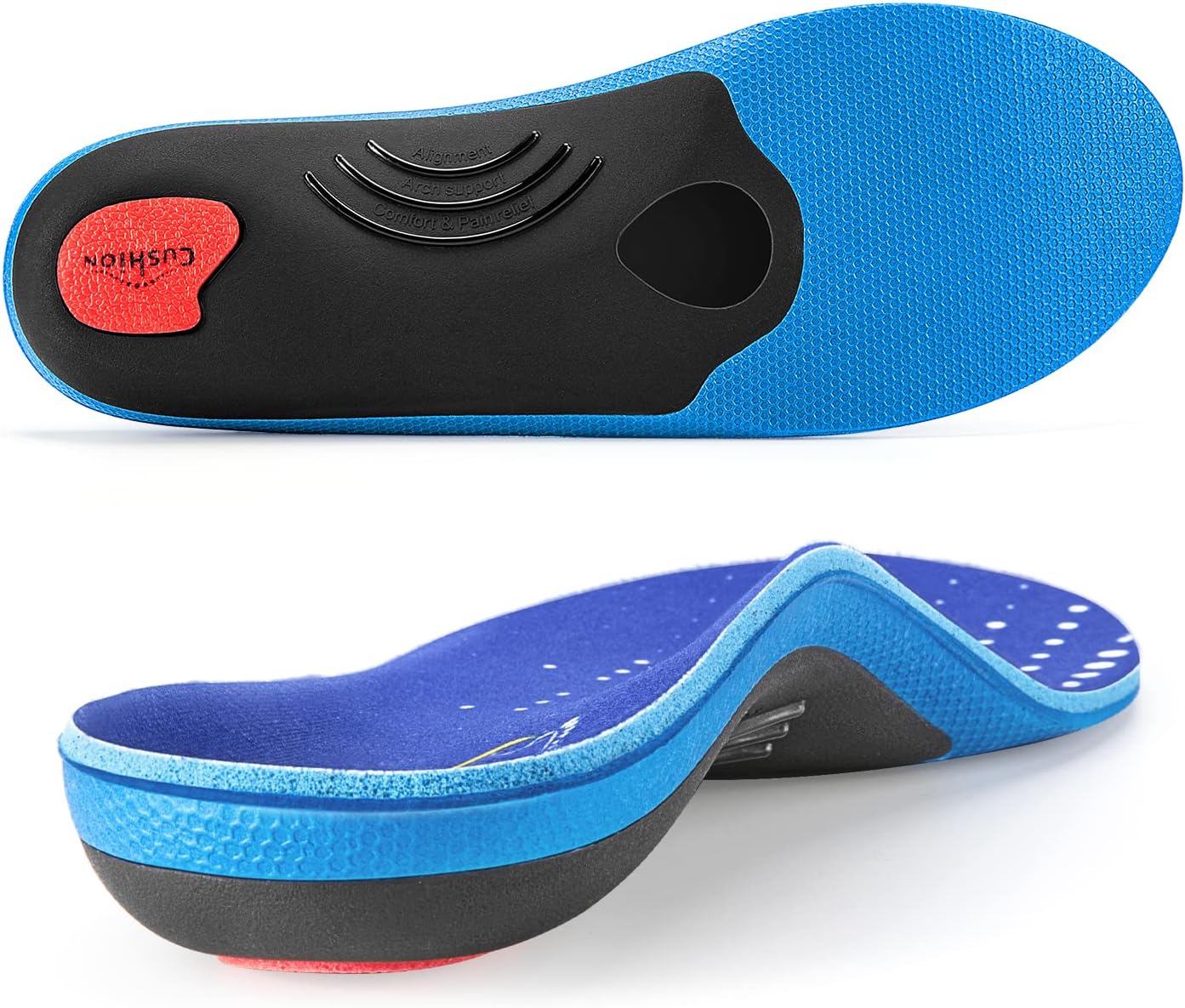 Plantar Fasciitis Insoles Men Women,Arch Support Inserts,Pain Relief Orthotics f...