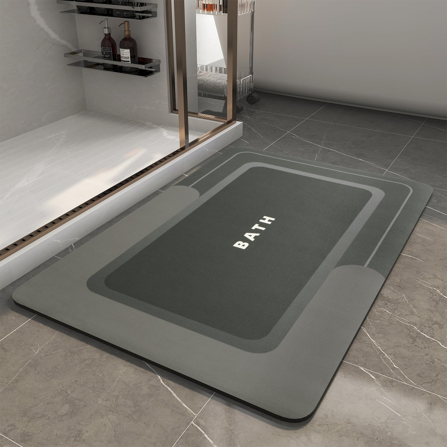 MontVoo Bath Mat, Affordable Bathroom Mat Rug Non Slip, Innovative Super Absorbe...