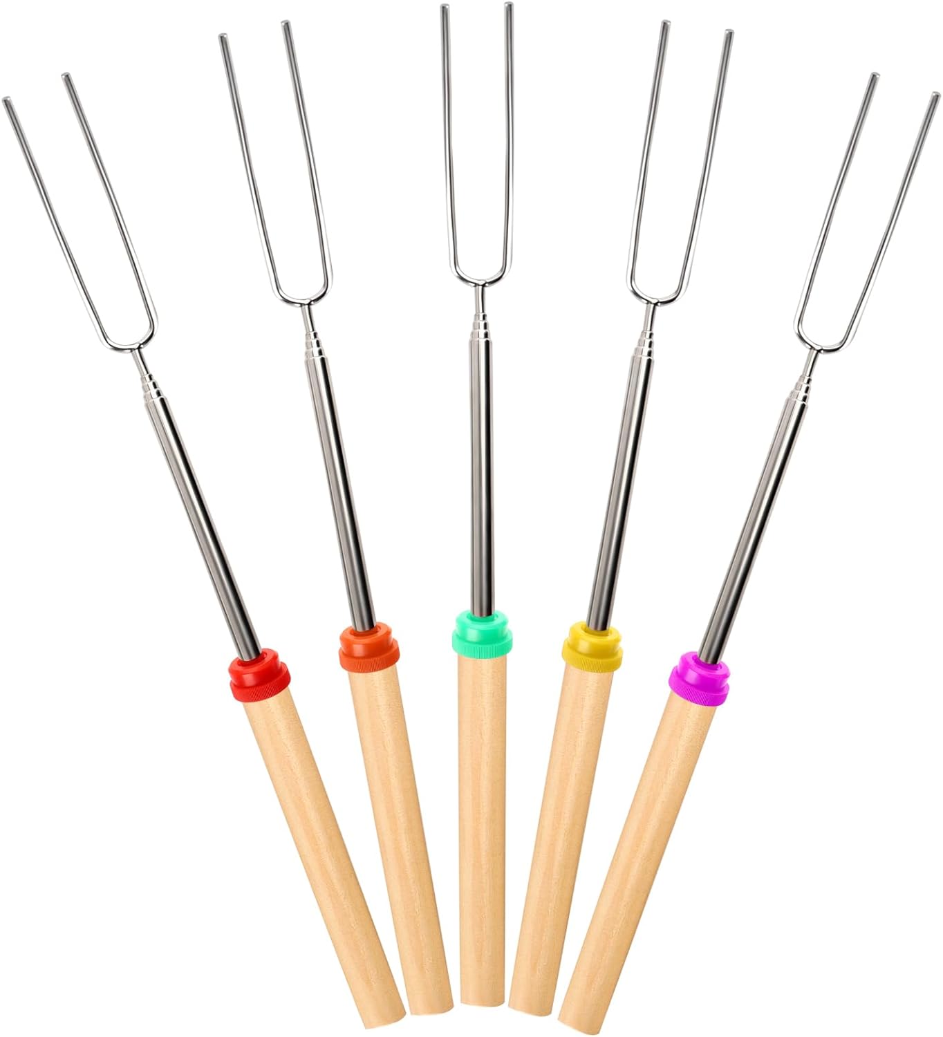 Marshmallow Roasting Sticks Smores Stick for Fire Pit - Hot Dog Campfire Skewers...