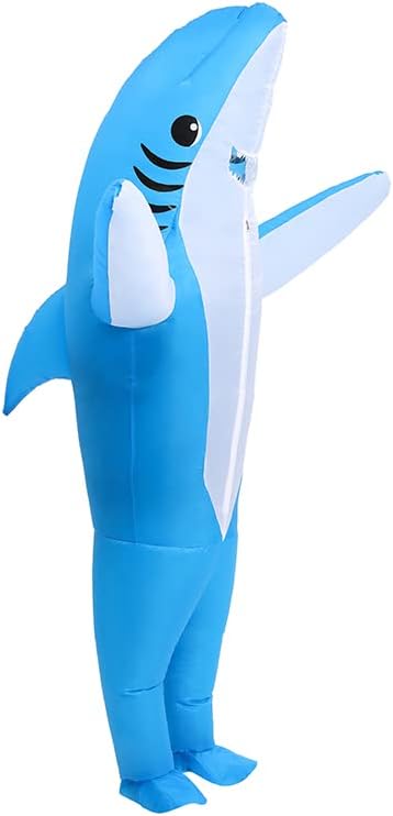 Inflatable Shark Costume for Adult(Kids) Funny Halloween Costumes Fantasy Cospla...
