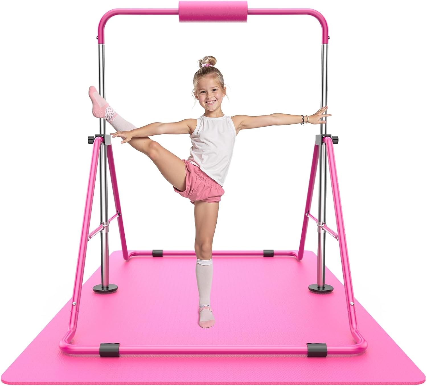 Sportsroyals Gymnastics Bar for Kids,Adjustable Height Gymnastic Horizontal Bars...