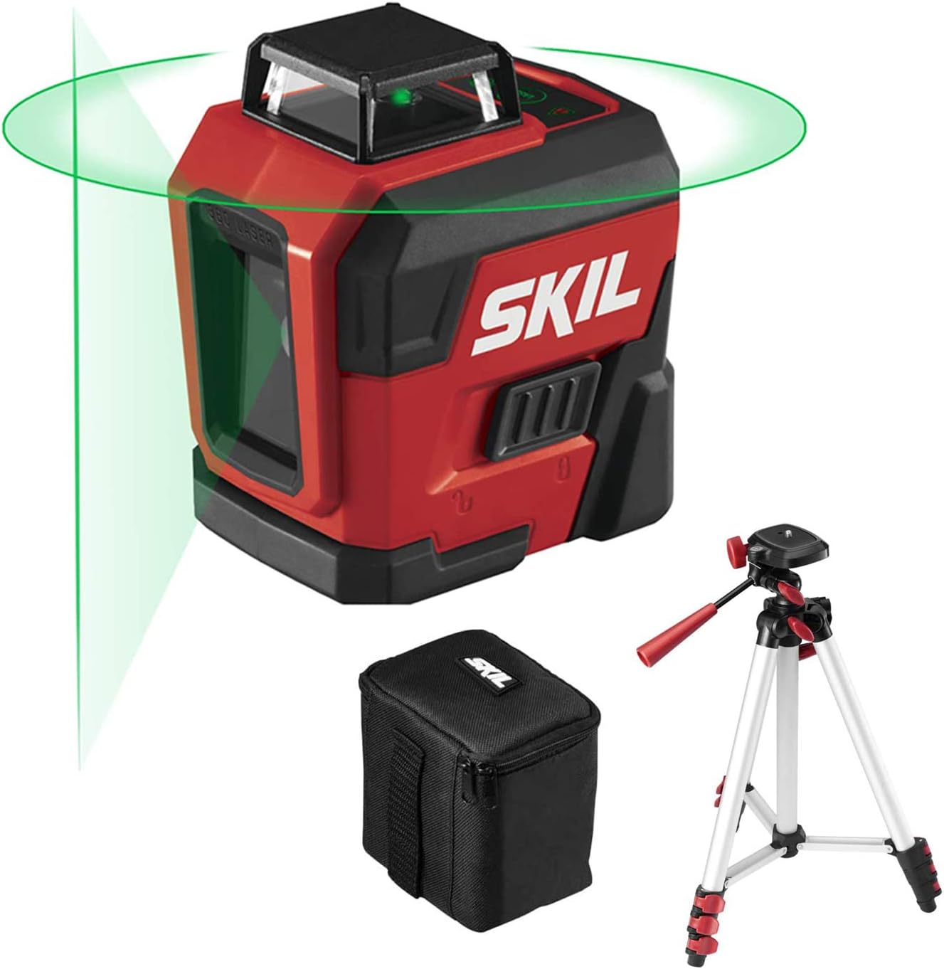 SKIL 100ft Self-Leveling Green Cross Line Laser with Rechargeable Battery, Tripo...