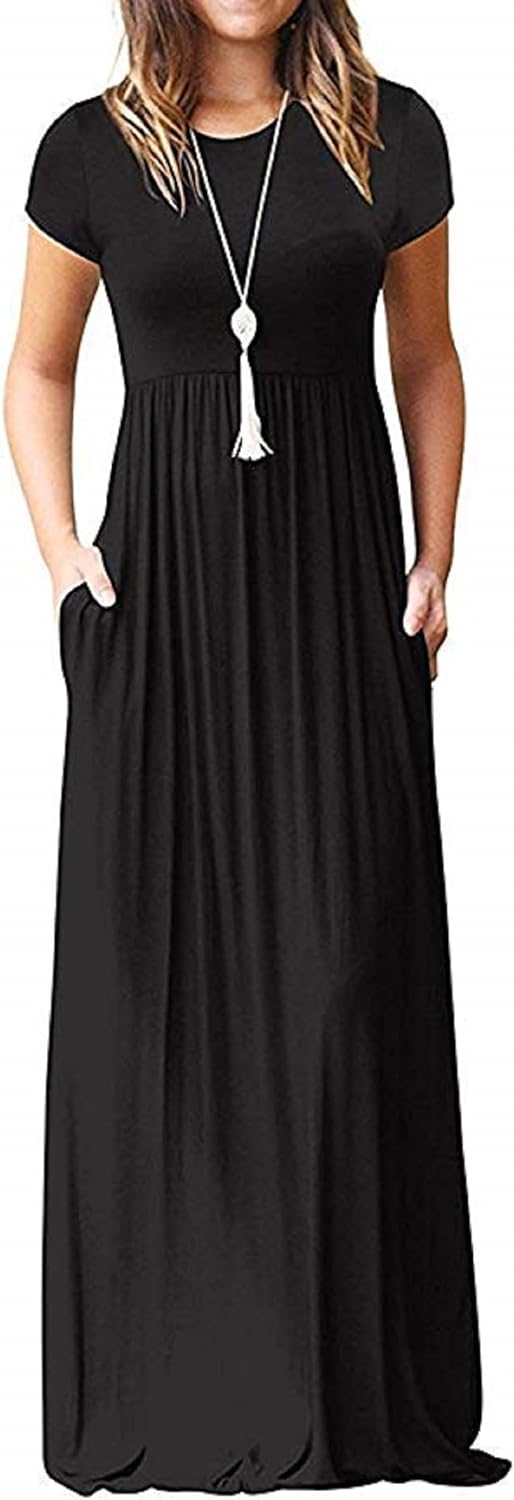AUSELILY Women's Dress, Special Women's Short Sleeve Dress, Innovative Loose Pla...
