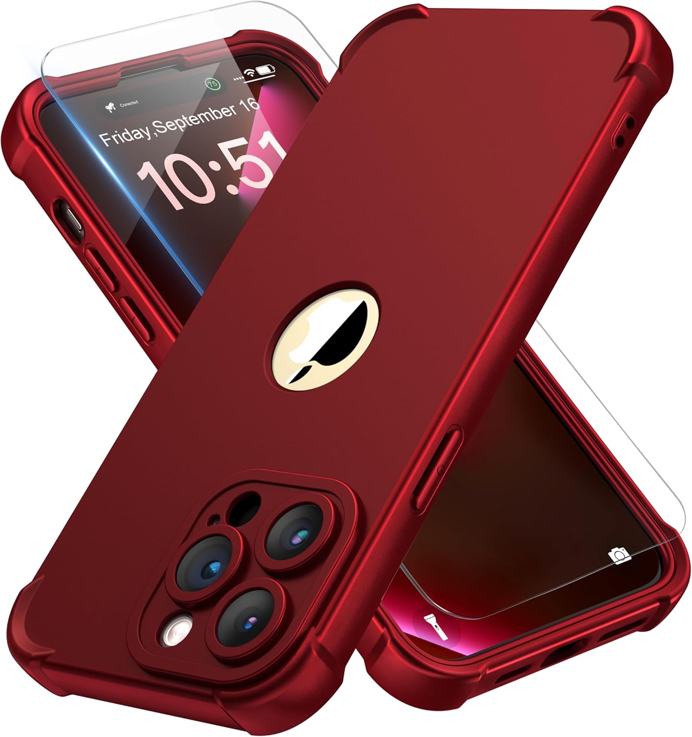 ORETECH for iPhone 14 Pro Max Case, with [2 x Screen Protectors] [10 Ft Military...