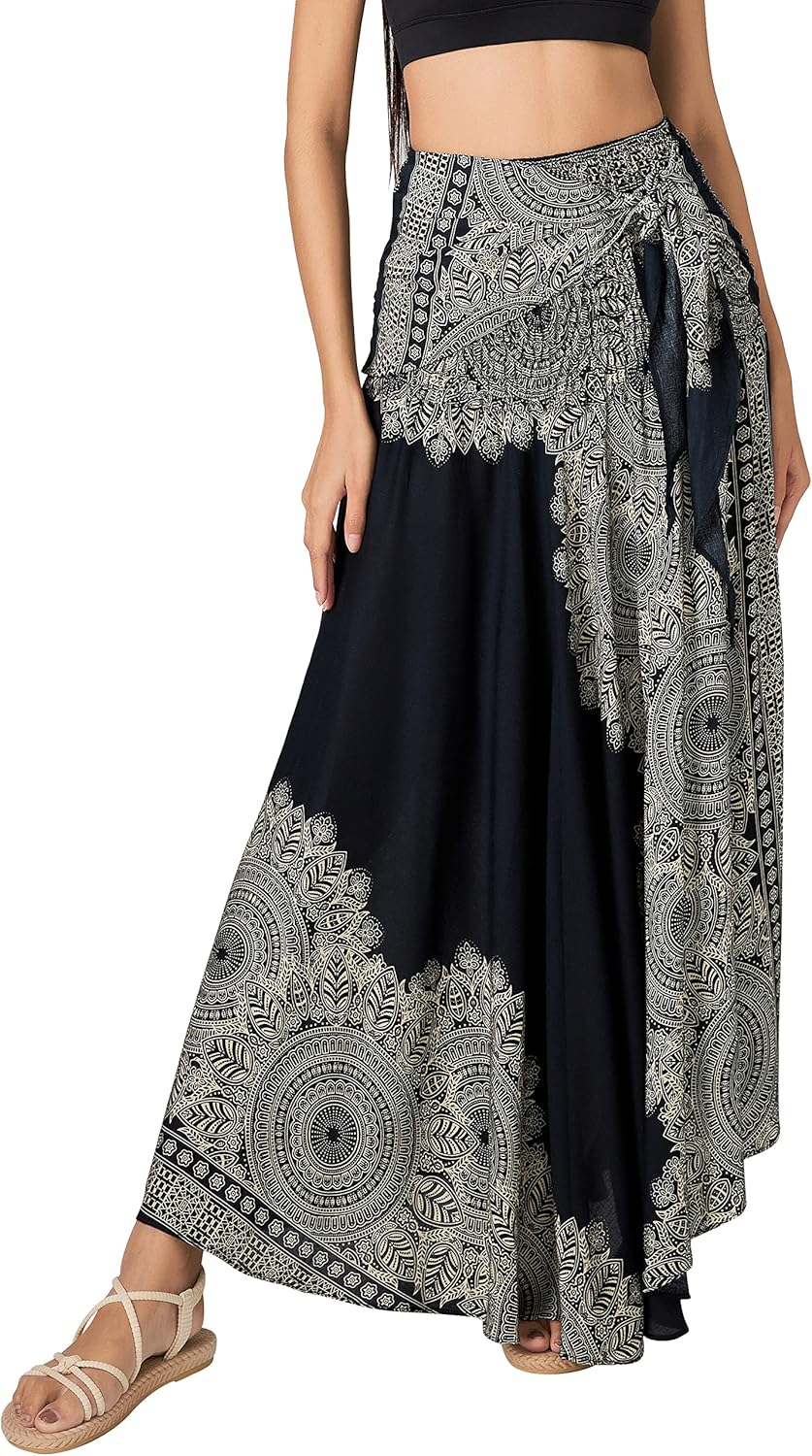 Joob Joob Long Boho Skirts for Women - Bohemian Hippie Maxi Summer Skirt Large-X...