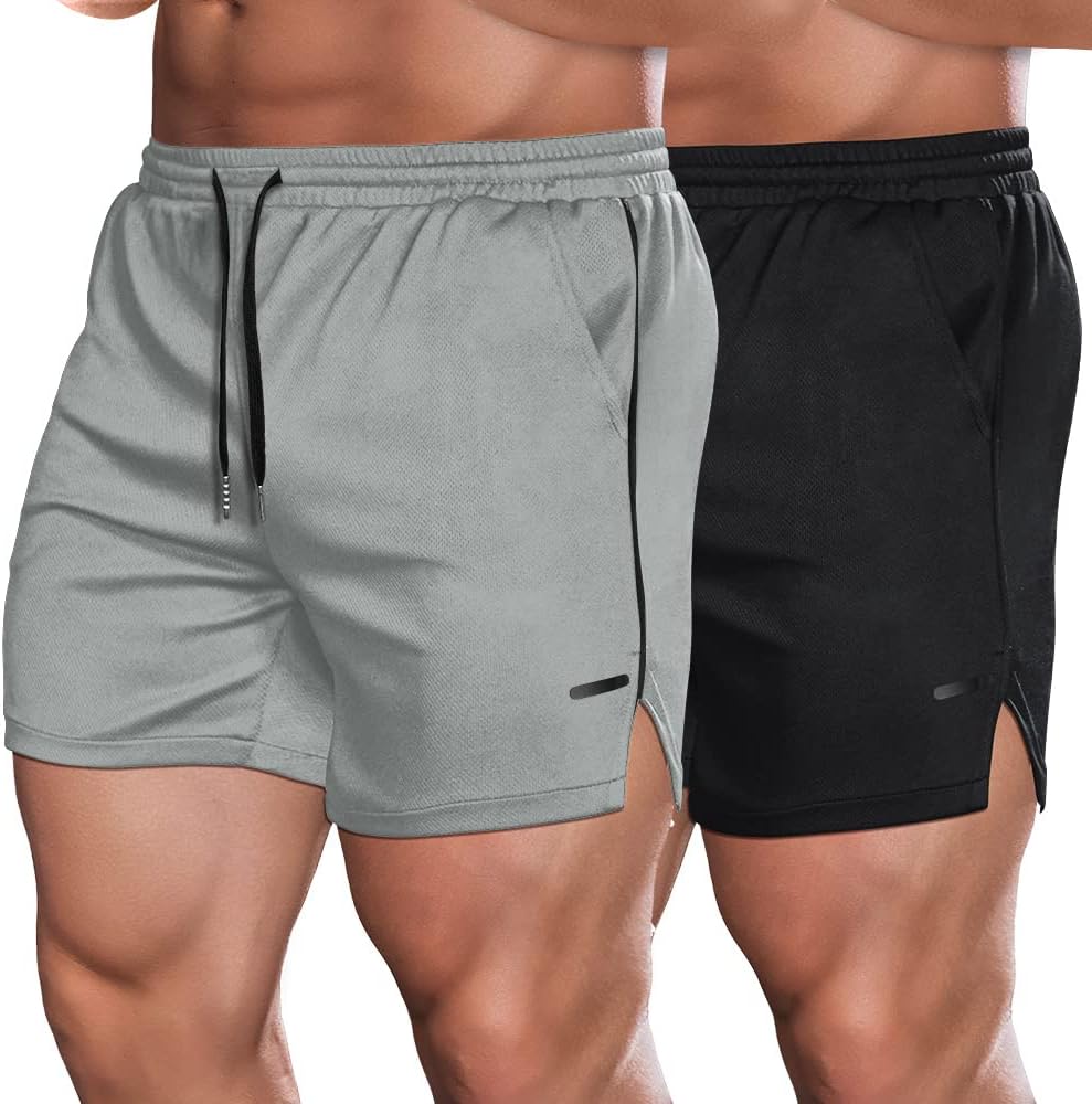 COOFANDY Men's Gym Workout Shorts, Special 2 Pack Lightweight Bodybuilding Short...