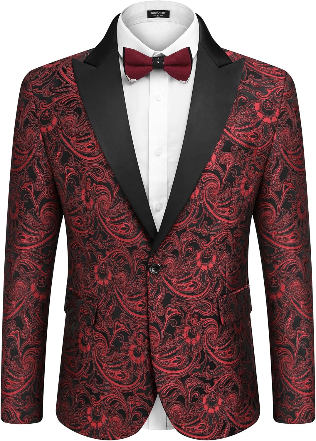 COOFANDY Mens Floral Blazer Suit Jacket Dinner Party Prom Wedding Stylish Tuxedo...
