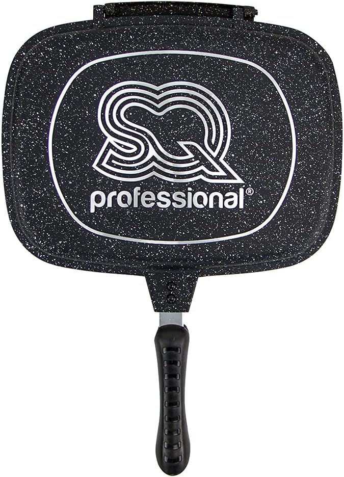 SQ Professional NEA Marbell, Special Die-Cast Aluminium Double Sided Grill Pan,...