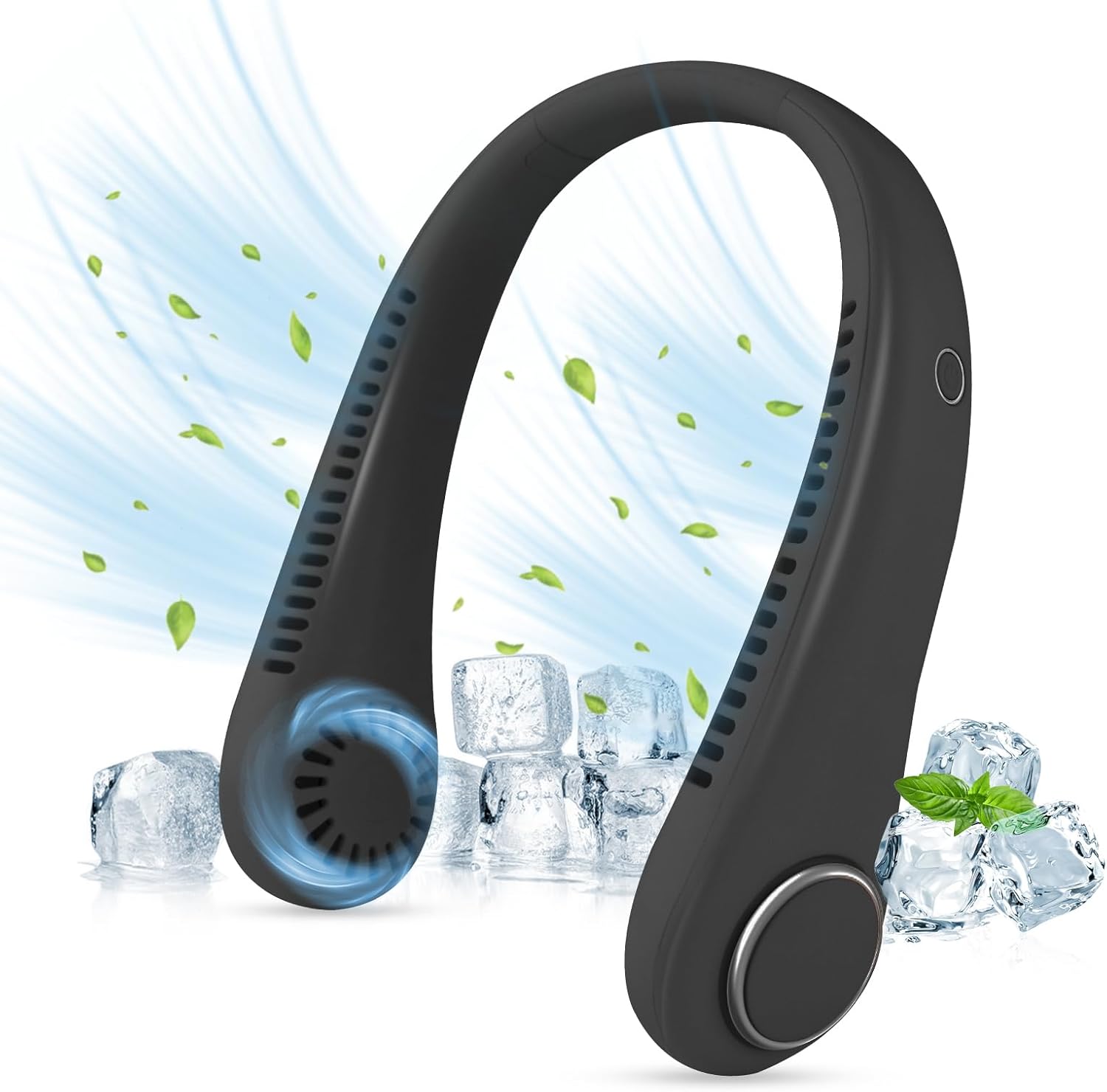 CNMTCCO Neck Fan, Portable Neck Fan Bladeless Hands Free Mini Fan with 360° Airf...