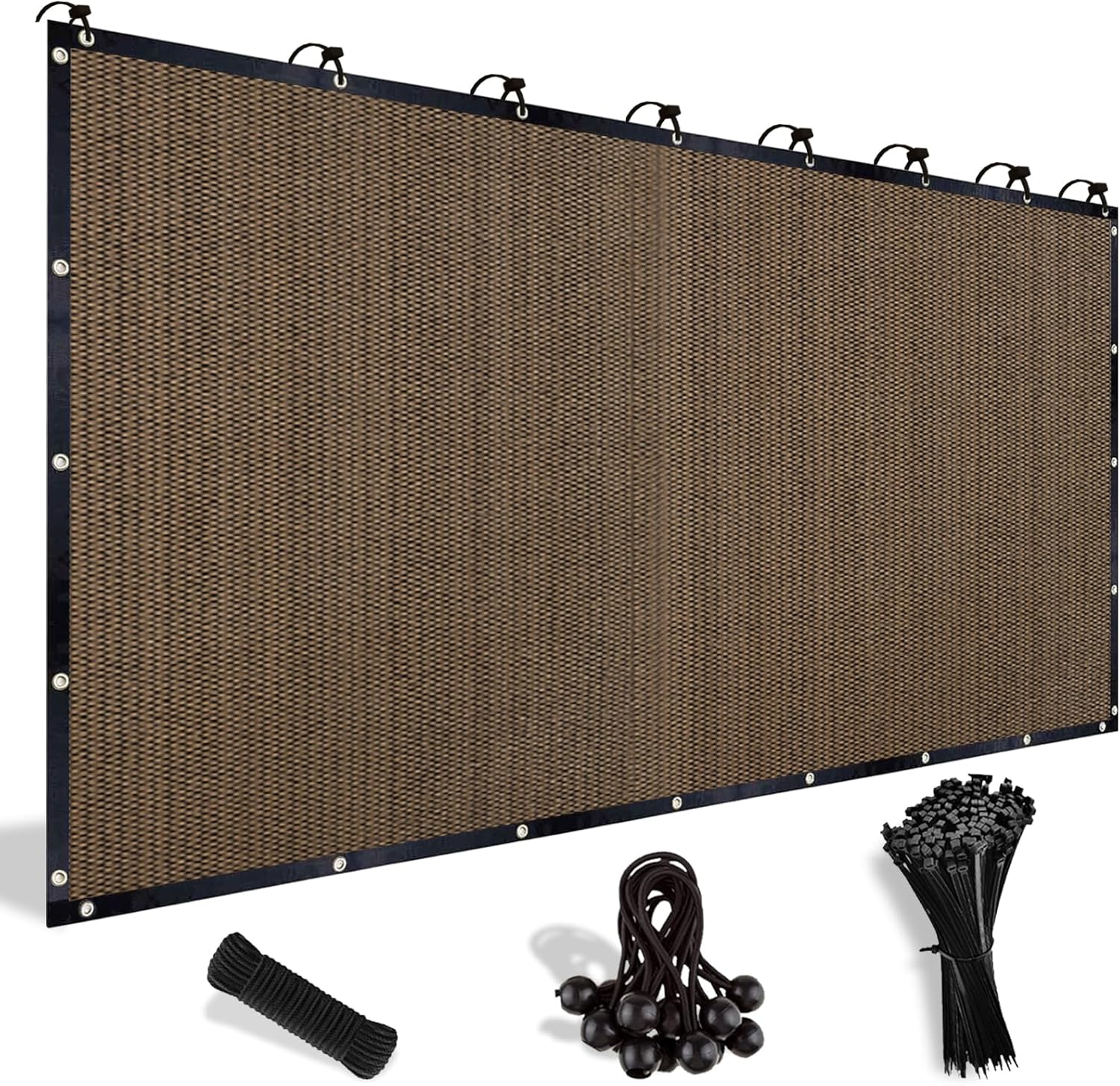 Shade&Beyond 90% Sun Shade Cloth with Grommets, 8' X 10' Pergola Shade Cover Can...