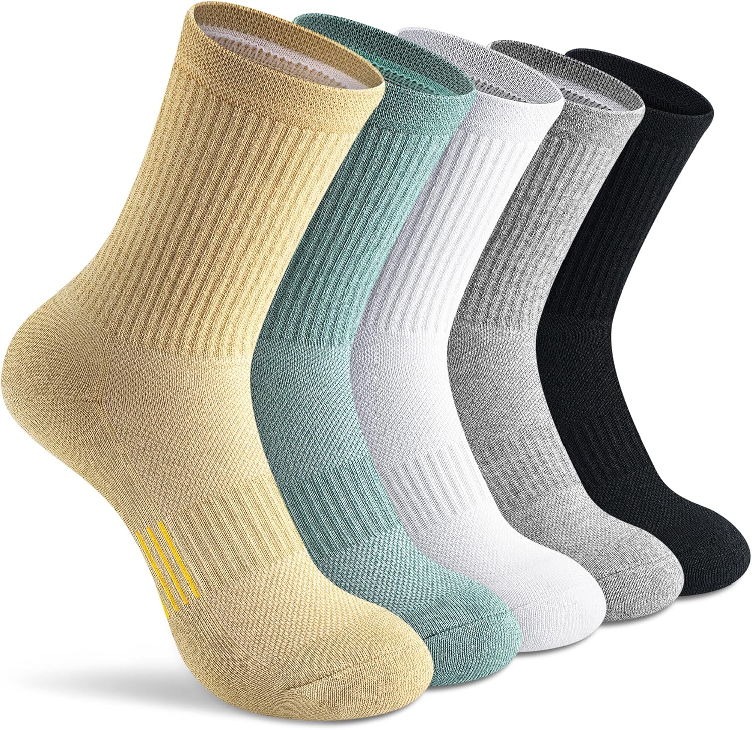 Gonii Crew Socks Women Hiking Running Athletic Cushioned Compression Socks 5-6 P...