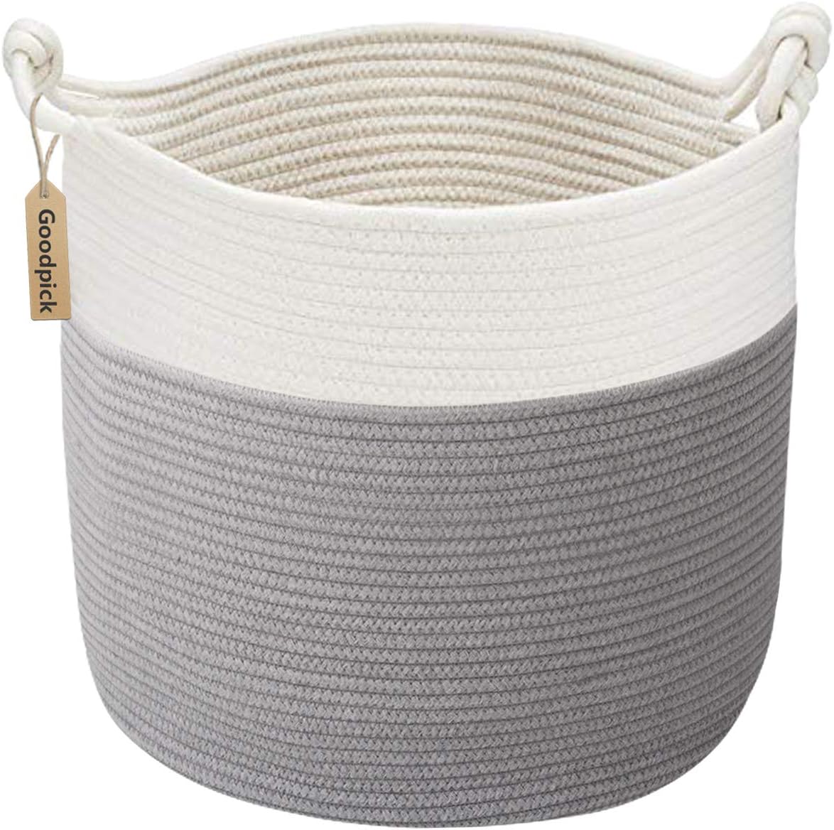Goodpick Toy Storage Basket, Baby Laundry Basket 15 x 14.2 Inches, Small Laundry...