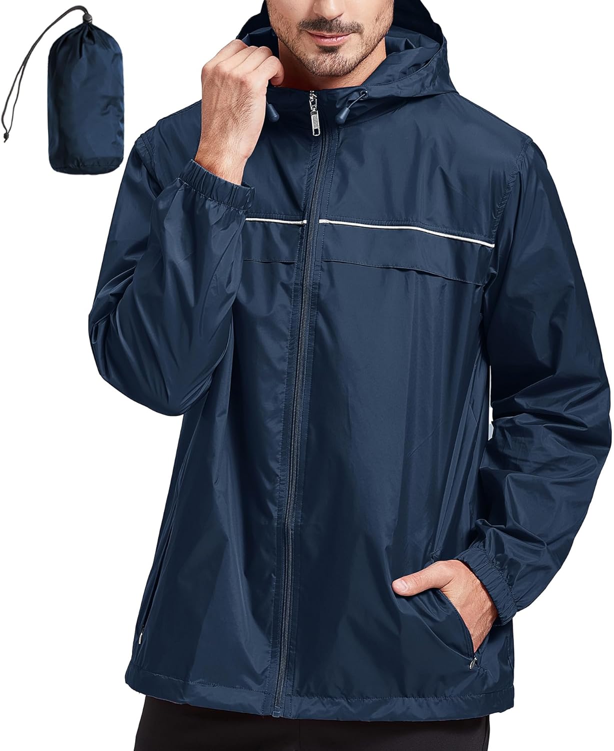 Rain Protection SWISSWELL Rain Jacket Men, Special Waterproof Windbreaker Jacket...