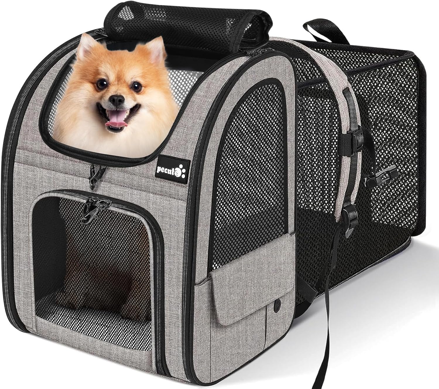 Pecute Pet Carrier Backpack, Large Cat Carrier Backpack, Expandable Cat Backpack...