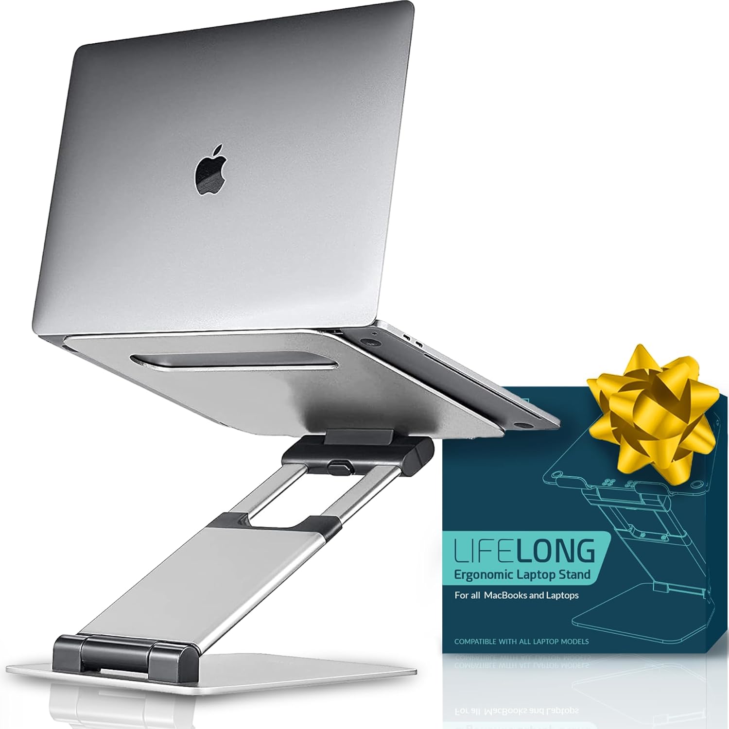 Laptop Stand for Desk, Ergonomic Sit to Stand Laptop Holder Convertor, Adjustabl...