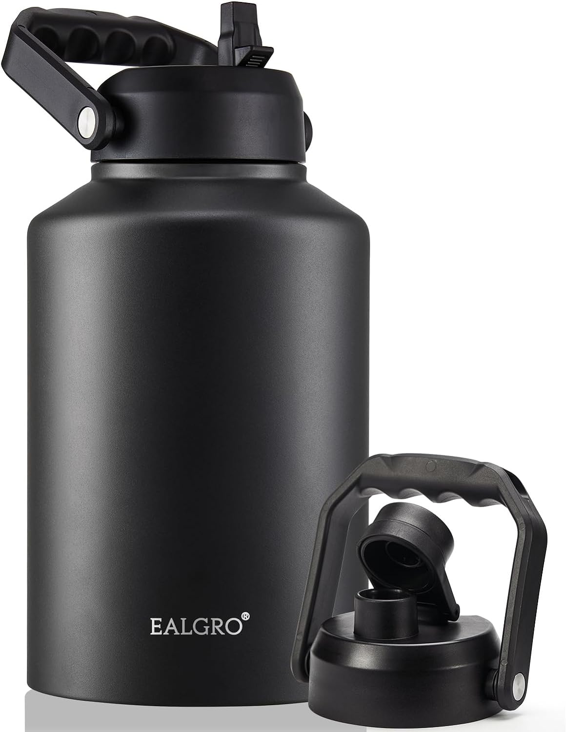 Insulated Gallon Water Bottle Jug with Straw, 128 oz Large Stainless Steel Sport...