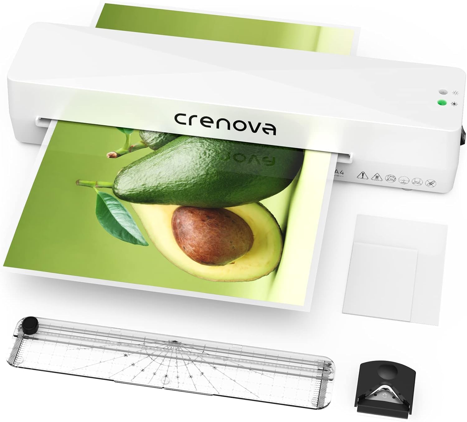 Crenova A4 Laminator Machine 9 Inch Thermal Laminator with Paper Cutter Corner R...