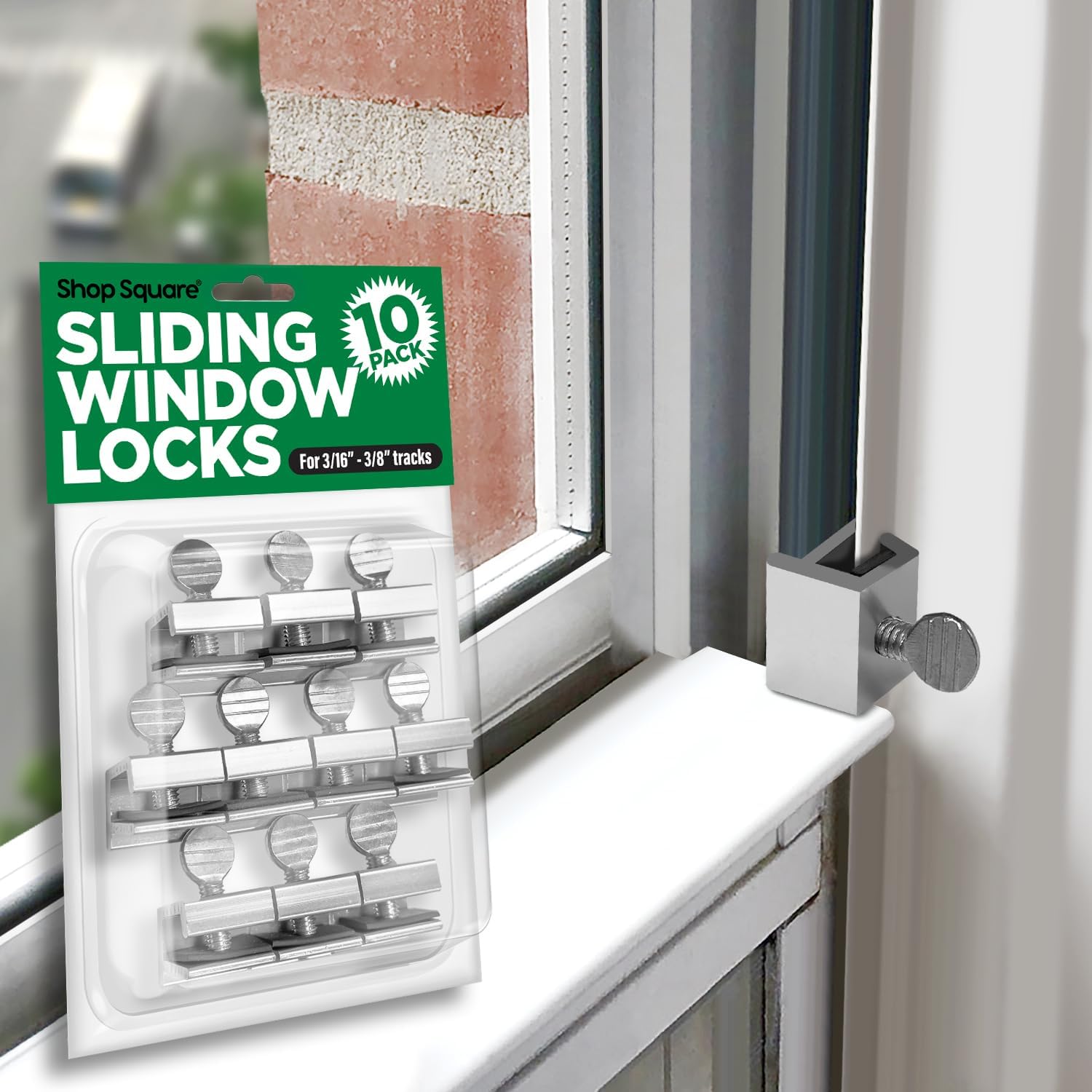 Window Locks, 10 Pack Window Locks for Vertical and Horizontal Windows, Sliding...